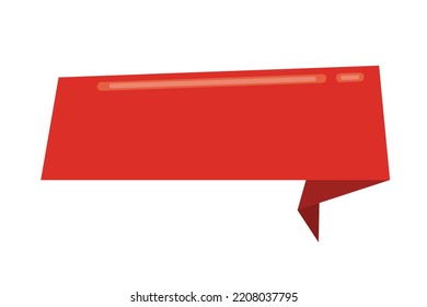 Modern Origami Paper style vector banner template isolated on white background. Banner template element for graphic design. Empty for text. Suitable for web or print designs. Sticker design template.