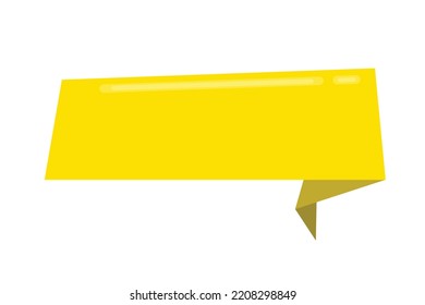 Modern Origami Paper style vector banner template isolated on white background. Banner template element for graphic design. Empty for text. Suitable for web or print designs. Sticker design template.