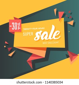 Modern Origami Sale Banner