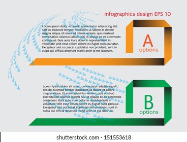 Modern origami style options banner. Vector illustration. can be used for workflow 