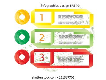 Modern origami style options banner. Vector illustration. can be used for workflow 