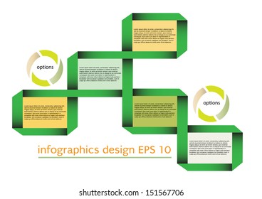 Modern origami style options banner. Vector illustration. can be used for workflow 