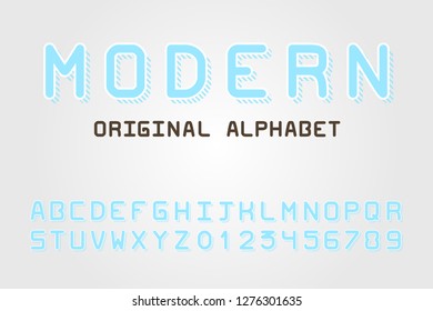 Modern. Original font. Simple style in pink color. Creative and modern.