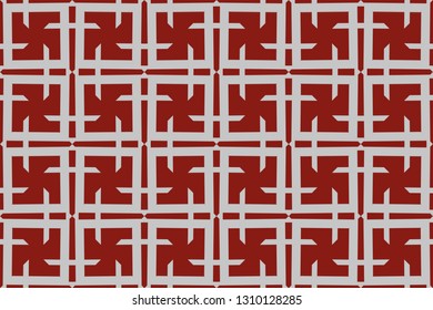 Modern ornament. For fabric design, Wallpaper, print,. Abstract pattern.. Art. Graphics. Raster illustration of a Decorative mosaic texture. Abstract fractal. Luxury  vector pattern. 