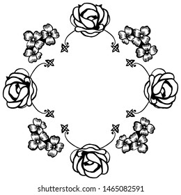 Modern ornament flower frame, for template of various card, with beautiful wallpaper. Vector