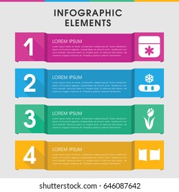 Modern ornament infographic template. infographic design with ornament icons includes flower, gate. can be used for presentation, diagram, annual report, web design.