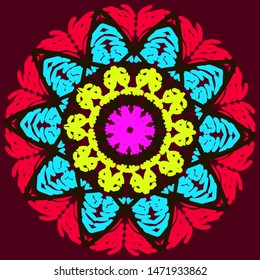 Modern ornament on a red background