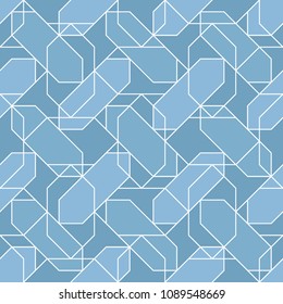 Modern ornament. Seamless geometric puzzle. Tiles background. Tribal wallpaper. Ethnical folk image. Tribe motif. Ancient mosaic. Digital paper, web design, textile print, backdrop. Vector art work.