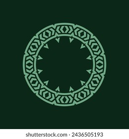 modern ornamental circle frame border decorative pattern