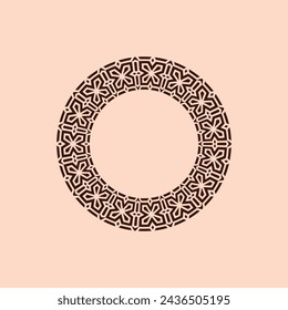 modern ornamental circle frame border decorative pattern