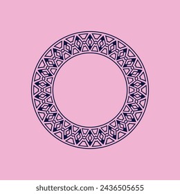 modern ornamental circle frame border decorative pattern