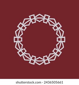 modern ornamental circle frame border decorative pattern