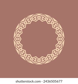 modern ornamental circle frame border decorative pattern