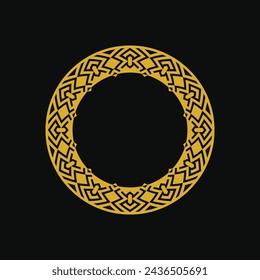 modern ornamental circle frame border decorative pattern