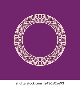 modern ornamental circle frame border decorative pattern