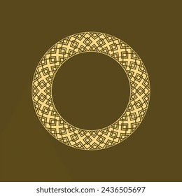 modern ornamental circle frame border decorative pattern