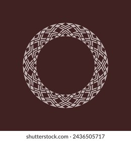 modern ornamental circle frame border decorative pattern