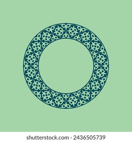 modern ornamental circle frame border decorative pattern