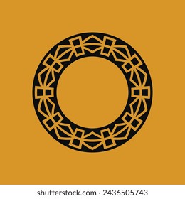modern ornamental circle frame border decorative pattern