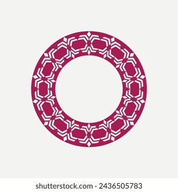 modern ornamental circle frame border decorative pattern