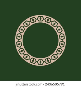 modern ornamental circle frame border decorative pattern