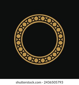modern ornamental circle frame border decorative pattern