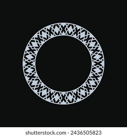 modern ornamental circle frame border decorative pattern
