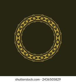 modern ornamental circle frame border decorative pattern