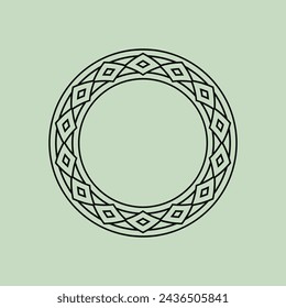 modern ornamental circle frame border decorative pattern