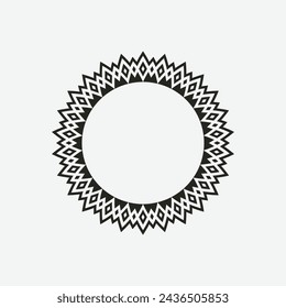 modern ornamental circle frame border decorative pattern