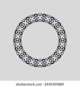 modern ornamental circle frame border decorative pattern