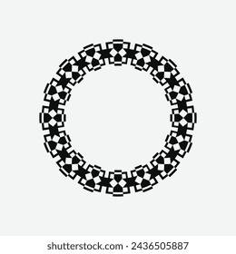modern ornamental circle frame border decorative pattern