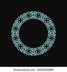 modern ornamental circle frame border decorative pattern