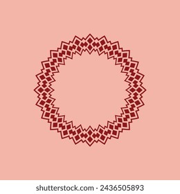 modern ornamental circle frame border decorative pattern