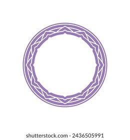 modern ornamental circle frame border decorative pattern