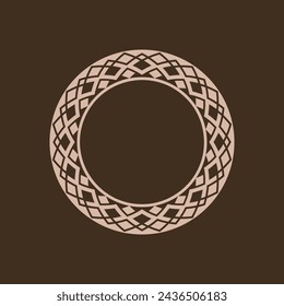 modern ornamental circle frame border decorative pattern