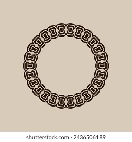 modern ornamental circle frame border decorative pattern