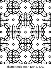 Modern ornamental print tile vector pattern decorative shape design for many creative ideas