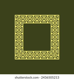 modern ornamental square frame border decorative pattern