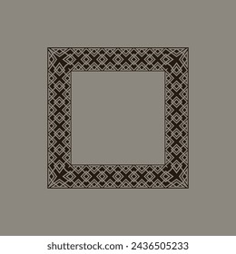 moderno patrón decorativo de borde de marco cuadrado ornamental