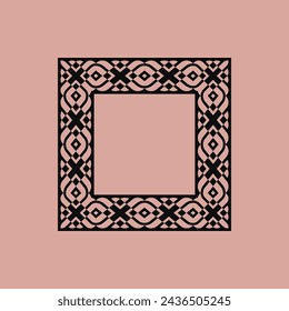 modern ornamental square frame border decorative pattern