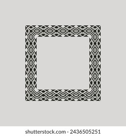 modern ornamental square frame border decorative pattern