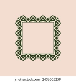 modern ornamental square frame border decorative pattern