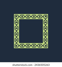 moderno patrón decorativo de borde de marco cuadrado ornamental