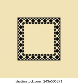 modern ornamental square frame border decorative pattern