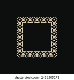modern ornamental square frame border decorative pattern