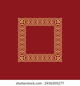 modern ornamental square frame border decorative pattern