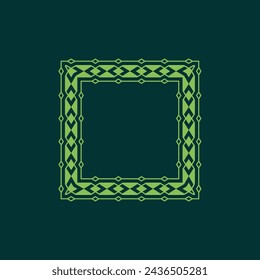 modern ornamental square frame border decorative pattern