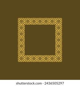 moderno patrón decorativo de borde de marco cuadrado ornamental