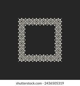 moderno patrón decorativo de borde de marco cuadrado ornamental